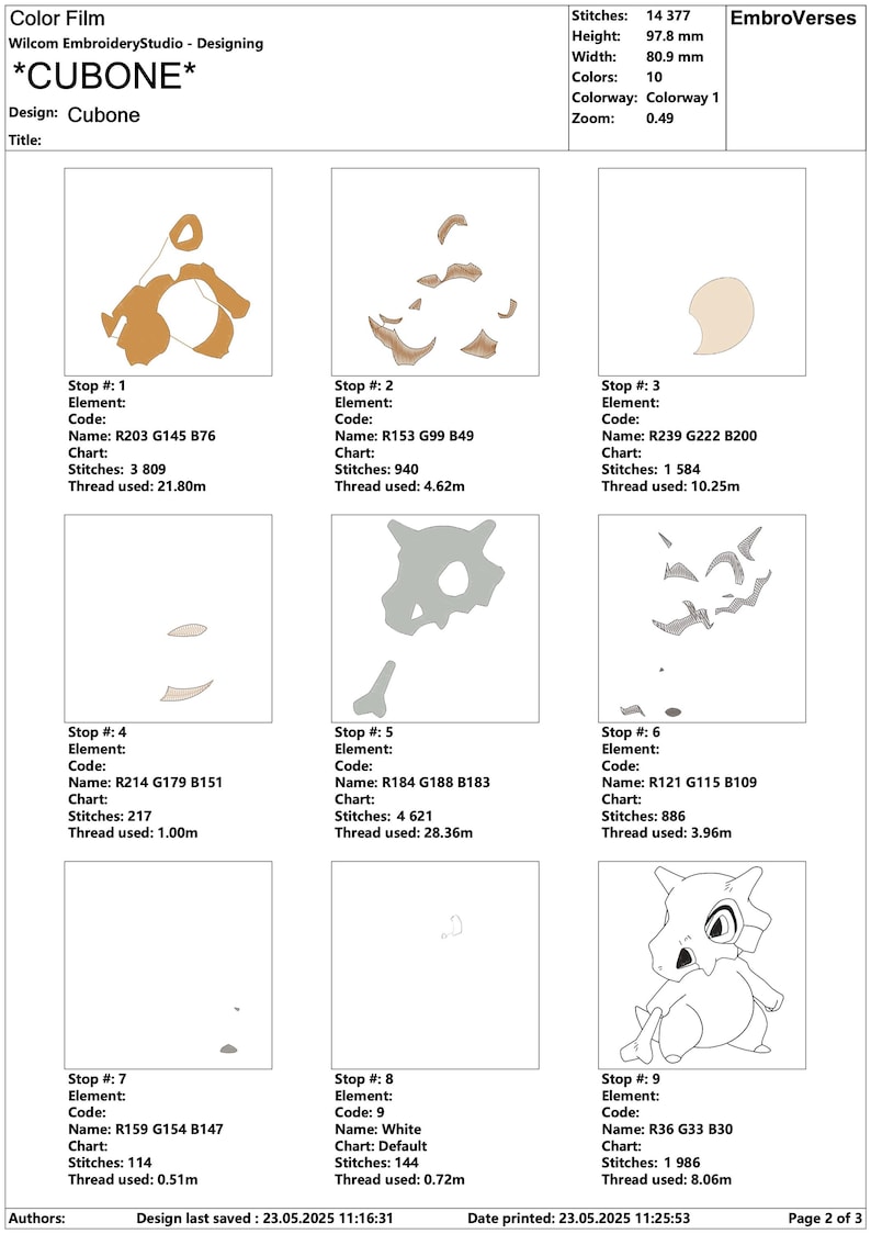 Cubone Pokemon Embroidery Design, Kawaii Anime Applique (digital File ...