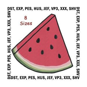 Watermelon Embroidery Design: Summer Fruit Patch (Digital Download)
