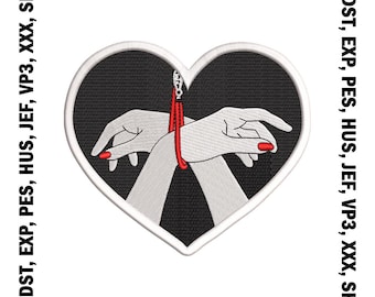 Hands and Heart Embroidery, Feeling Design, Love Embroidery File - 7 Sizes, Digital Download
