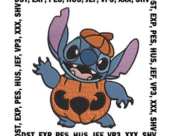 Halloween Stitch Embroidery Design: Cartoon Machine Embroidery File (Instant Download DST PES JEF)