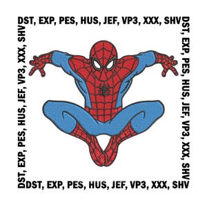 Spider-Man Embroidery Design: Superhero Machine Embroidery File (PES DST JEF VP3)