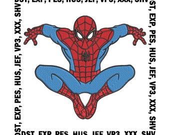Spider-Man Embroidery Design: Superhero Machine Embroidery File (PES DST JEF VP3)