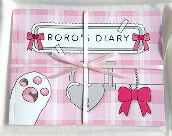 Roro&#39;s Diary Coloring Book Vol.1 | Hand-Drawn Cute Cat Illustration for Adults and Teens | Thick Perforated Pages | by Color Mimi