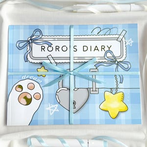 Livre de coloriage Roro's Diary Vol.2 : Journal de ses rêves | Jolie illustration de chat pour adultes et adolescents | épaisses perforées | par Color Mimi