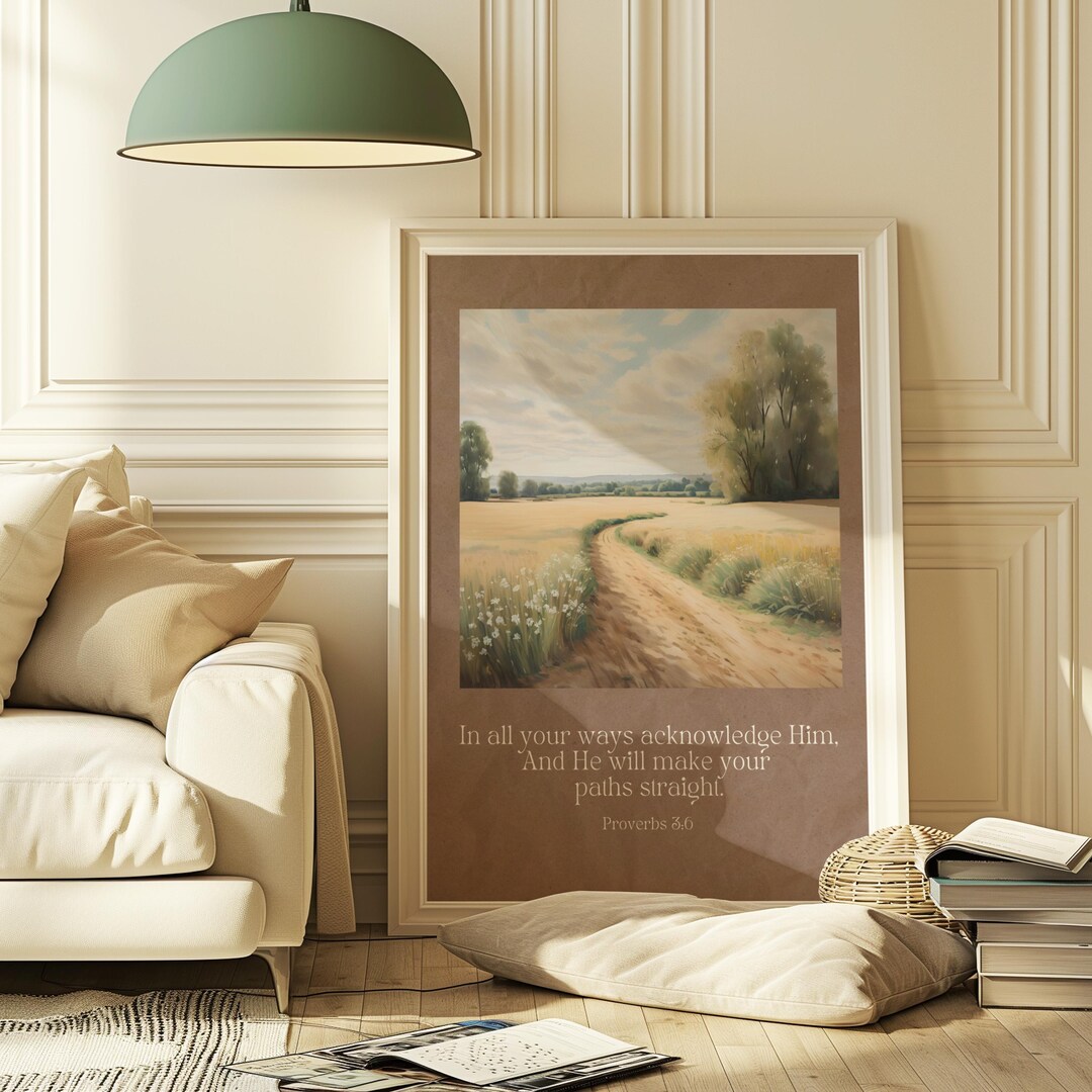 Cottage Scripture Image Cottagecore Decor Bible Verse DIGITAL PRINT Vintage Livestock Painting ...