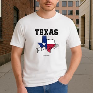 Retro Texas State Pride Shirt, The Lone Star State Tee, Vintage Texas Flag Graphic T-Shirt, Country Southern Western Style Top