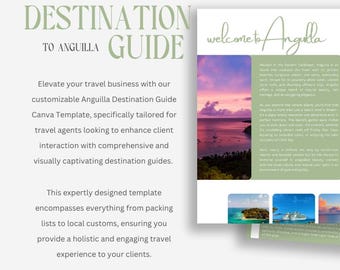 Anguilla Destination Guide | Beautifully Designed Canva Template for Travel Agents