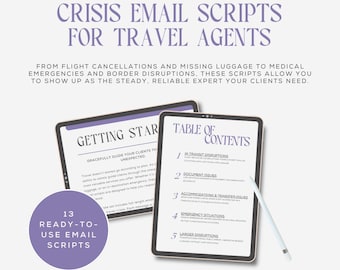 Travel Crisis Email Scripts | Template Bundle for Travel Advisors