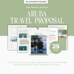 Travel Proposal for Aruba | Beautifully Designed Canva Template for Travel Agents