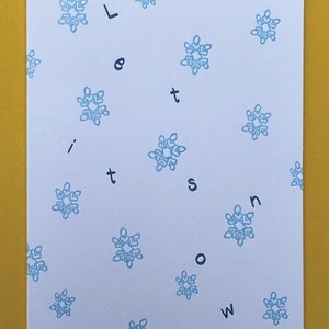 Carte typographique Let It Snow