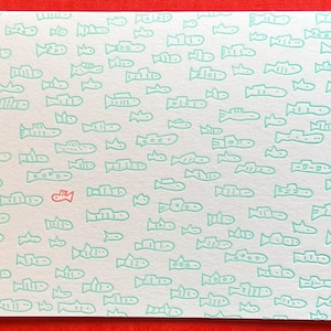 Faire la navette inverse - carte typographique poisson