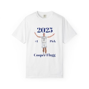Cooper Flagg NBA Draft Graphic Shirt - Cooper Flagg #1 Pick, Dallas Mavericks, Duke Apparel, Casual Wear, Vintage Style, Basketball Shirt