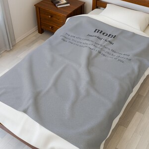 Mom Defined Velveteen Plush Blanket