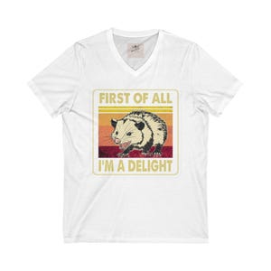 V-Neck Tee, I&#39;m a delight, Unisex T-Shirt, Graphic Tee, Short Sleeve Shirt, Gift for Him, Gift for Her