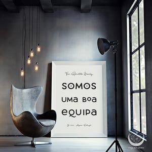 Personnalisé Nous sommes une bonne équipe en portugais : art numérique Somos uma Boa Equipe, art mural portugais personnalisé, impression de famille portugaise