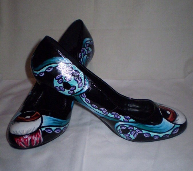 Custom Hand Painted Ballet Style Flats YOU CHOOSE DESIGN Etsy