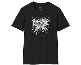 Deathcore Band Logo T-Shirt, Funny Metalcore Shirt for Fans, Emo Goth Scene, Unisex Softstyle Tee, Deathcore Logo Tee