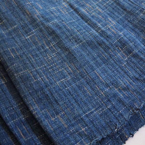 IDHF07: Medium Tone Indigo Fabric - Ikat pattern (random tie dye)