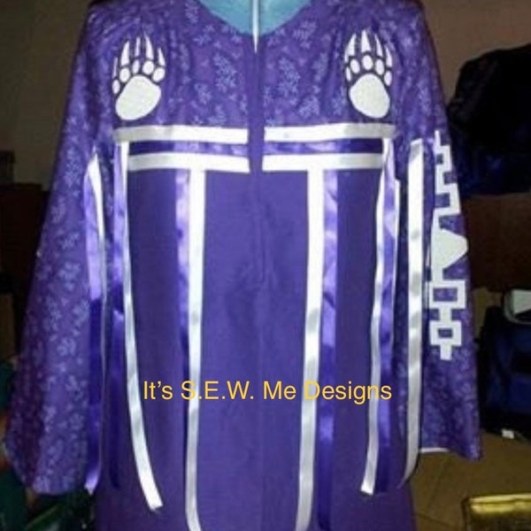 Custom made Haudenosaunee, Indigenous, Native American, Hiawatha belt, clan ribbon shirts.