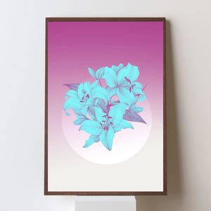 Color Flower Wall Poster Art Print