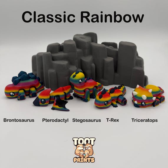 DinoTOOTS! 3D Printed Flexi-Dinosuar Packs!