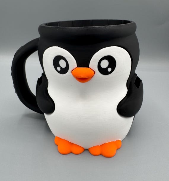 Pebbles, the Penguin Ice Cream Pint Holder (3D Printed)