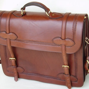 Handmade Bridle Leather Briefcase/Computercase
