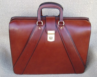 Handmade Bridle Leather, Valise style, Briefcase
