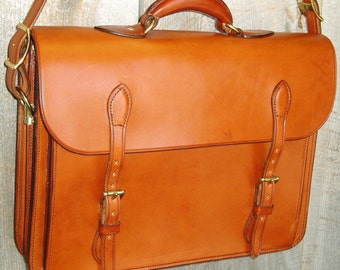 Handmade ,European Style, Bridle Leather Briefcase