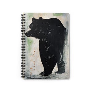 Bear Spiral Notebook, Nature Journal, Wildlife Sketchbook, Gift for Animal Lovers, Eco-Friendly Stationery