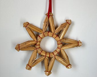 Authentic Scandinavian Straw Star Ornament | Nordic Christmas Decor