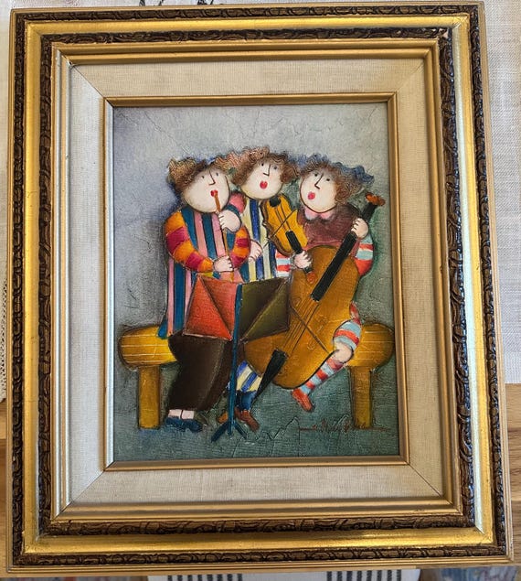 Vintage J Roybal Oil Painting: 