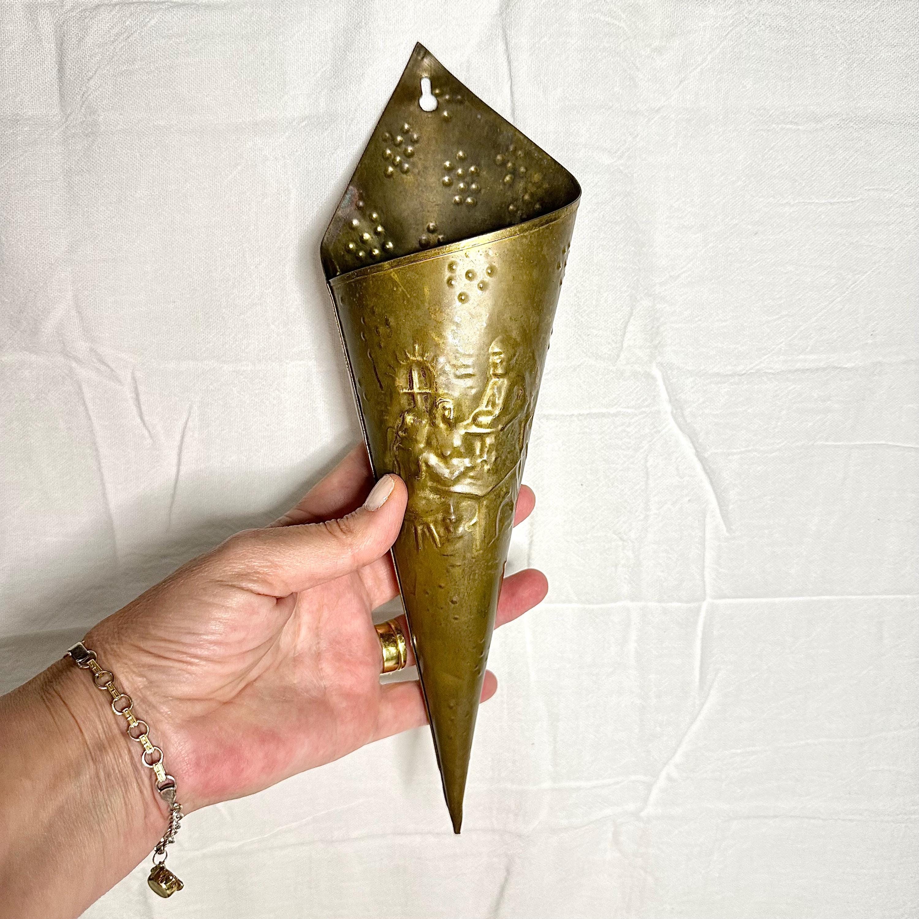 専用♥☆真鍮製 ウォールポケット 壁掛け アンティーク Brass Wall Pocket - Etsy