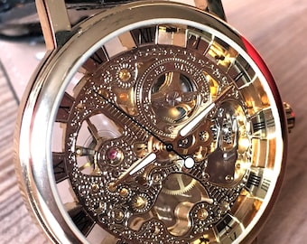 Personalized Engraved watch, Free Shipping Worldwide Wedding watches men, engraved watch, groomsmen watches, groomsmen gifts, skeleton watch