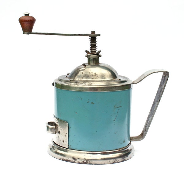 Coffee Grinder made in Russia Soviet Union USSR blue color