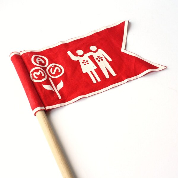 Vintage small flag for May day celebration