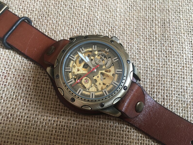 Engraved Skeleton Pocket Watch Personalized Watch With Gift Etsy