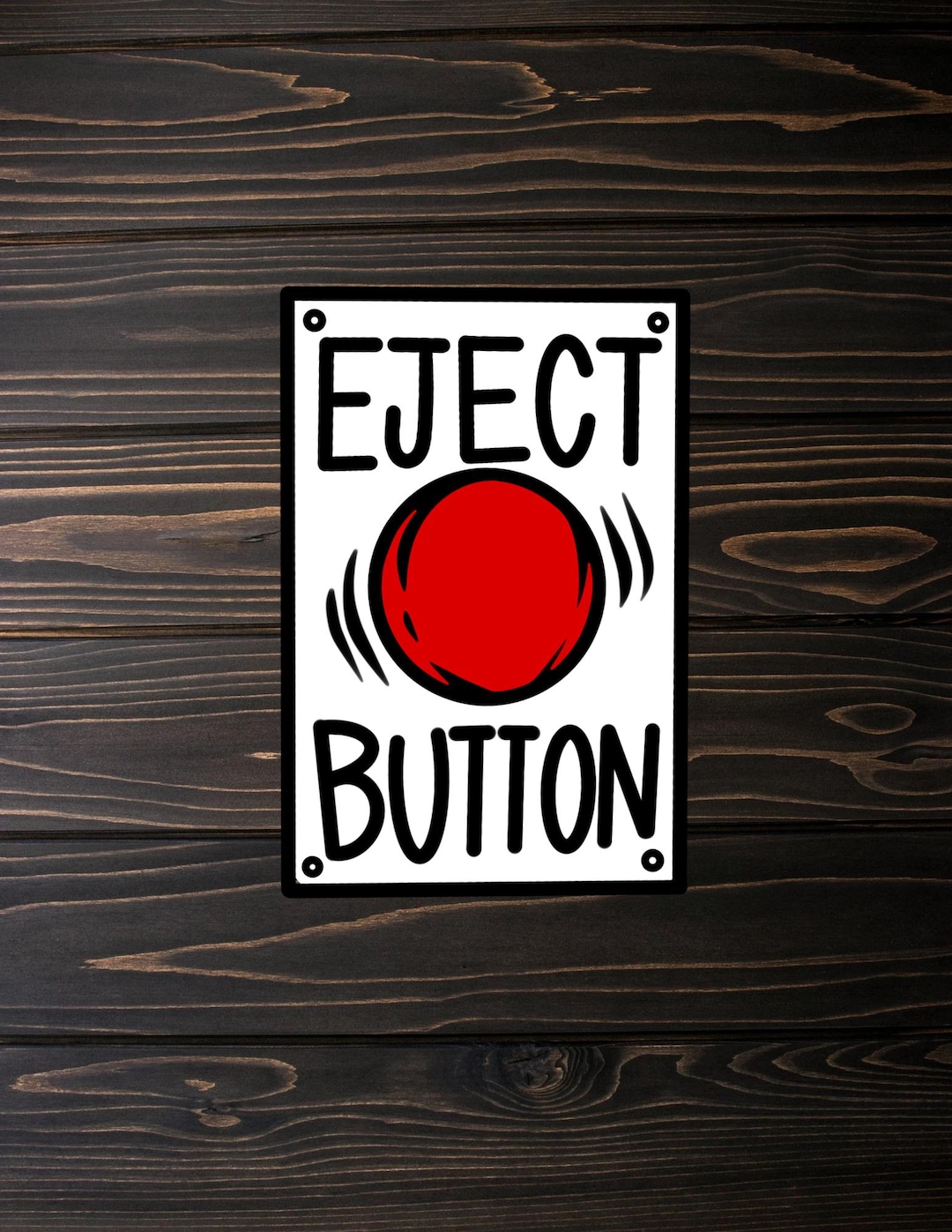 Eject Button Custom Funny Unique Water Proof Vinyl Stickers for Outdoor ...