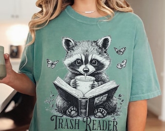 Trash Reader Raccoon T-Shirt, Spicy Romance Bookworm Gift, Smut Lovers Tee