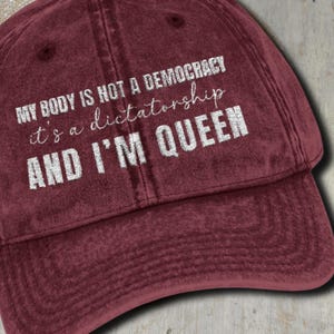 Girl Power Vintage Cap, Feminist Pro-Choice Gift, Women&#39;s Rights Activist, Group Protest Female Empowerment, My Body is Not a Democracy Hat