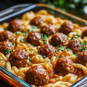 Melhor receita para macarrão com almôndegas assado para baixar.
