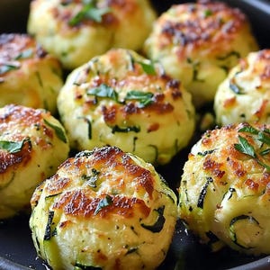 Melhor receita para bolinhas de abobrinha assadas crocantes com queijo feta para baixar.