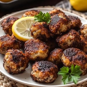 Melhor receita para almôndegas crocantes de limão e ervas para baixar.
