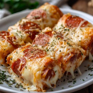 Pepperoni Cheese Stick Roll-Ups Recipe