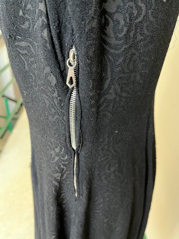 Original vintage 40s 50s elegant sheer black lace… - image 6