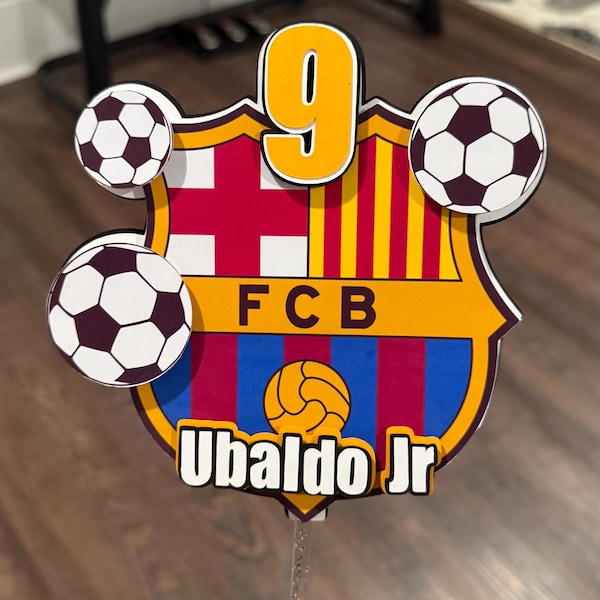 Adorno para tarta personalizado de Barcelona en 3D