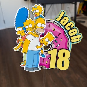 Simp sons cake topper personalized 3d,party theme,decorating party