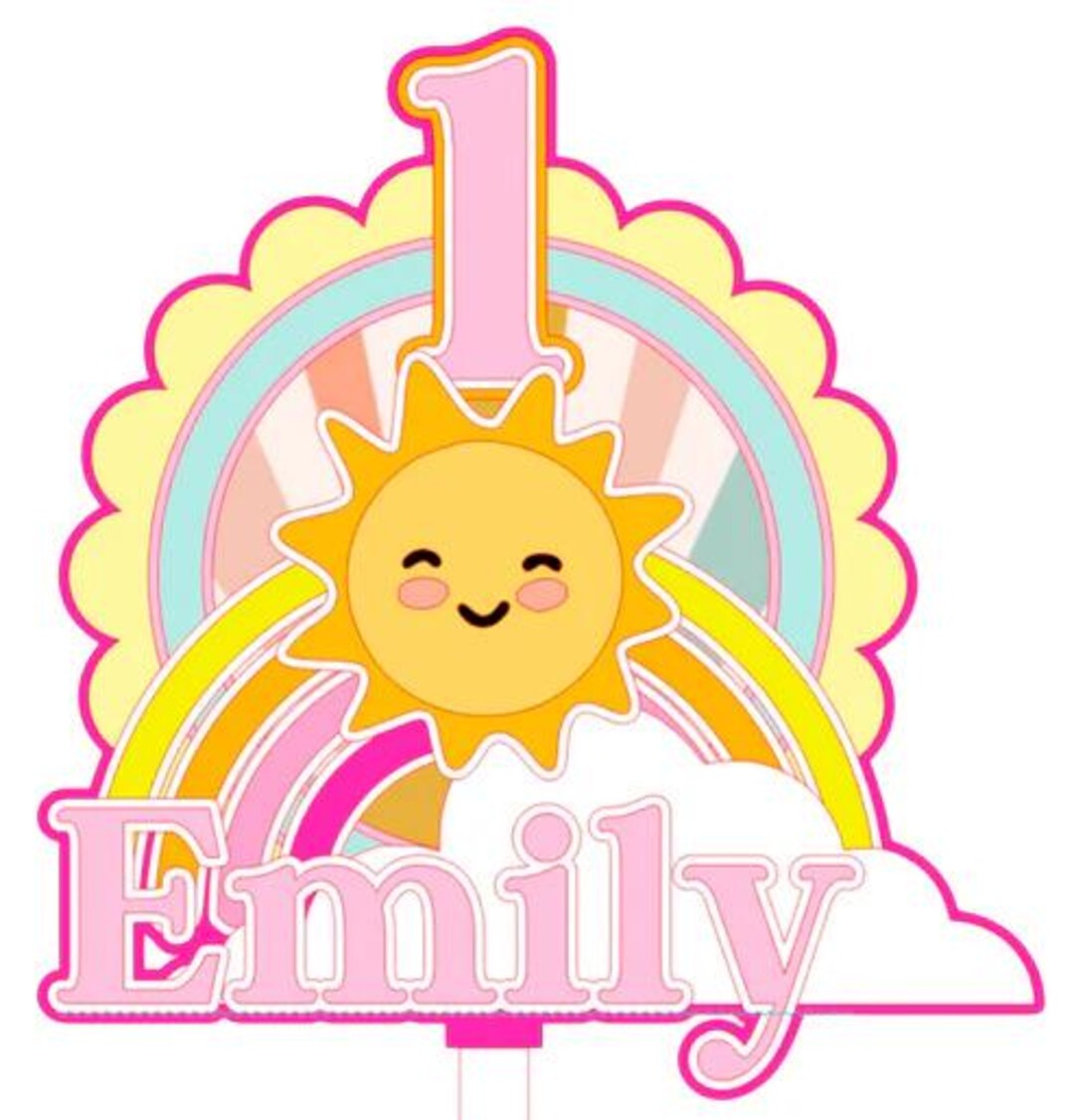 Rainbow Cale Cake Topper 3d Personalized - Etsy