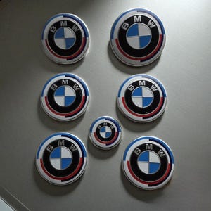 BMW Emblem Set 7-piece – For Hood, Trunk, Rims & Steering Wheel