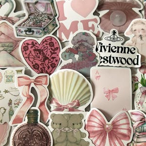 Aesthetic Coquette Trendy Pinterest Vintage Girly Vinyl Waterproof Stickers